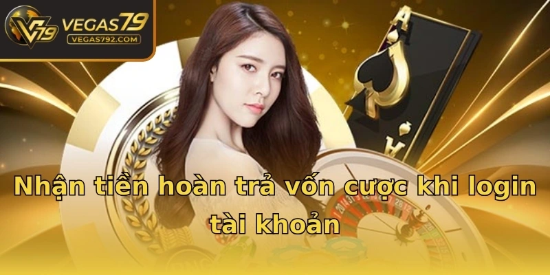 Nhận tiền hoàn trả vốn cược khi login tài khoản